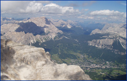 View of Cortina from summit