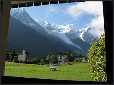 Mont Blanc, from John and Janet's flat in Chamonix