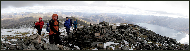 Panorama from the summit of Beinn Sgritheall