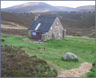 Ryvoan Bothy - site of Black Grouse lekking arena
